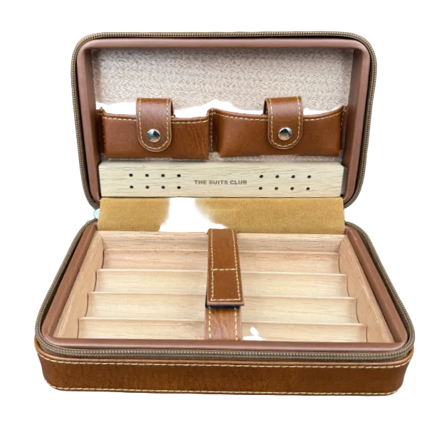 The Suits Club Zigarren Humidor Braun